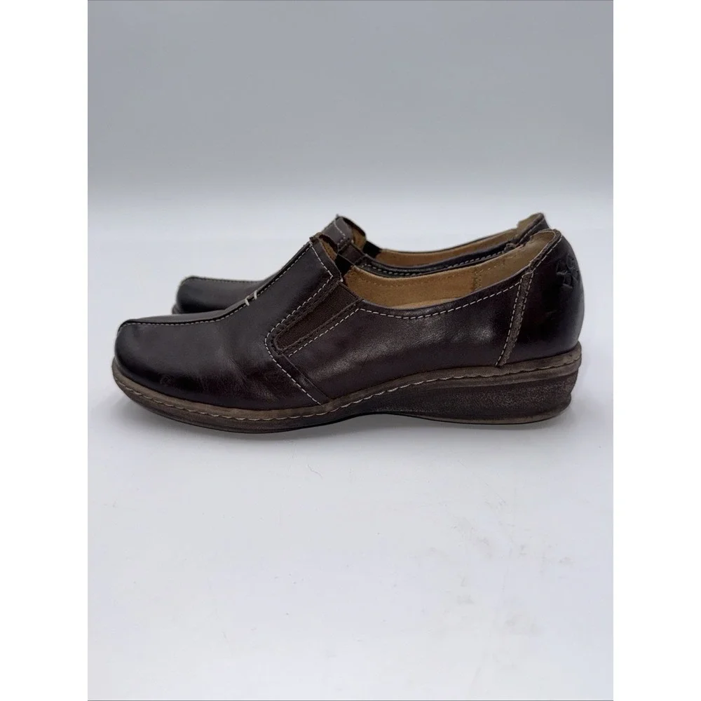 Naturalizer N5 Comfort Malvina Loafer Shoes Womens 4.5 M Slip On Leather Brown
